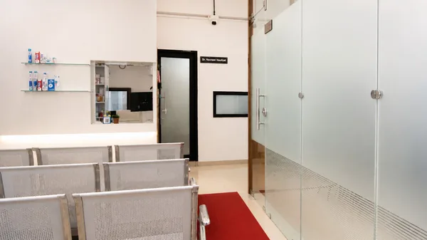 Waiting area shared by the health and dental clinics in Talwara